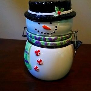 Snowman cookie jar